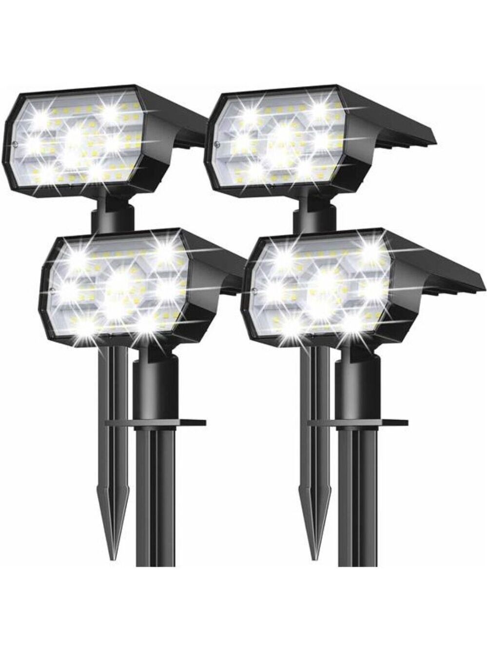Solar Outdoor Lights Waterproof IP68 56 LED Garden Yard Landscape 4Pk Cool White